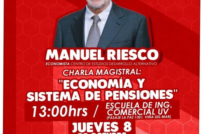 Charla Magistral: “Economía y Sistemas de Pensiones” en Universidad de Valparaíso.